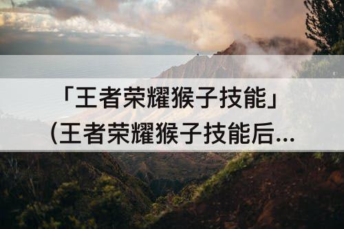 「王者荣耀猴子技能」(王者荣耀猴子技能后摇怎么取消)