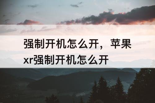 强制开机怎么开，苹果xr强制开机怎么开