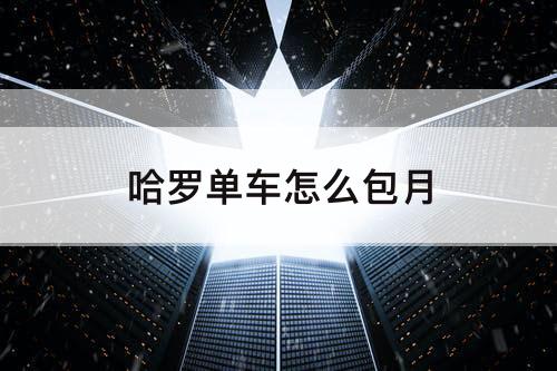 哈罗单车怎么包月