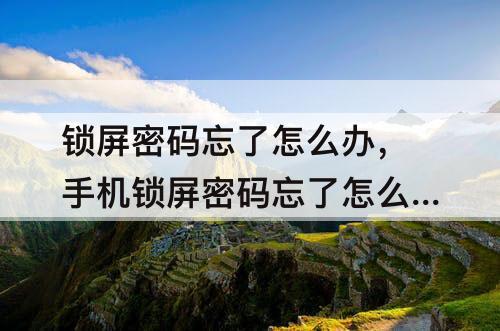 锁屏密码忘了怎么办，手机锁屏密码忘了怎么办