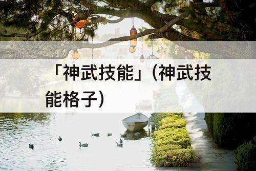 「神武技能」(神武技能格子)