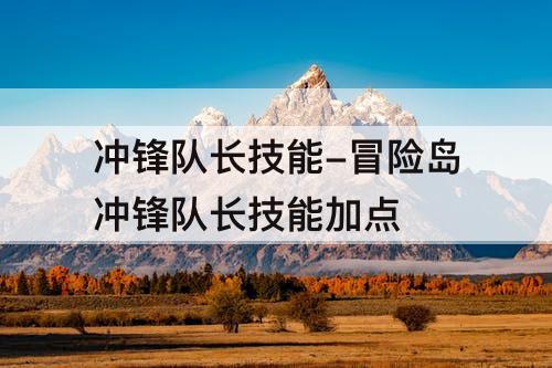 冲锋队长技能-冒险岛冲锋队长技能加点