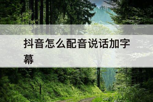抖音怎么配音说话加字幕
