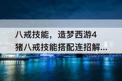 八戒技能，造梦西游4猪八戒技能搭配连招解析