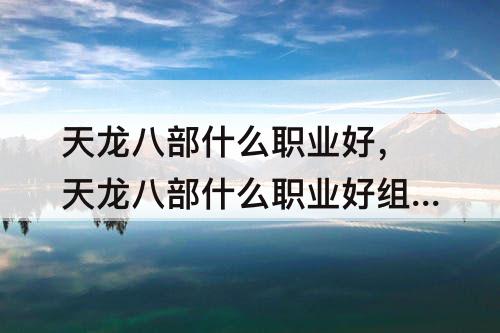 天龙八部什么职业好，天龙八部什么职业好组队