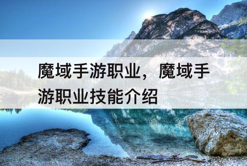 魔域手游职业，魔域手游职业技能介绍
