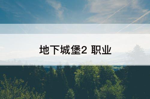 地下城堡2 职业