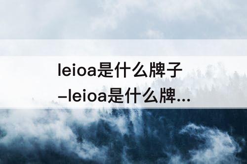 leioa是什么牌子-leioa是什么牌子手机怎么刷屏