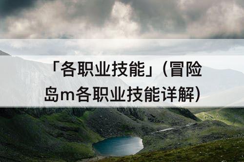 「各职业技能」(冒险岛m各职业技能详解)