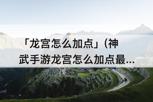 「龙宫怎么加点」(神武手游龙宫怎么加点最好)
