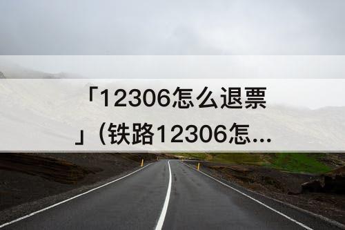 「12306怎么退票」(铁路12306怎么退票改签)