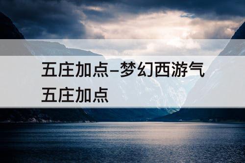 五庄加点-梦幻西游气五庄加点