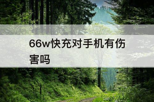 66w快充对手机有伤害吗