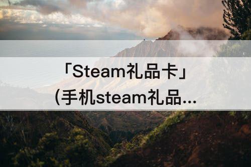 「Steam礼品卡」(手机steam礼品卡怎么兑换)