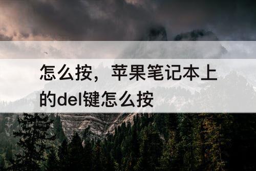 怎么按，苹果笔记本上的del键怎么按