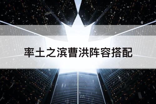 率土之滨曹洪阵容搭配