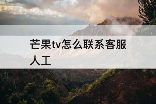 芒果tv怎么联系客服人工