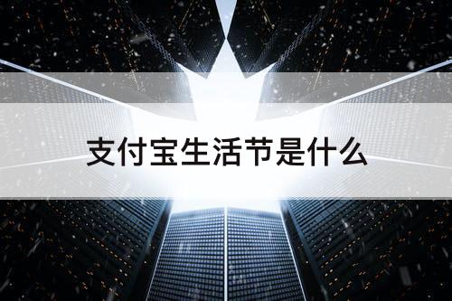 支付宝生活节是什么