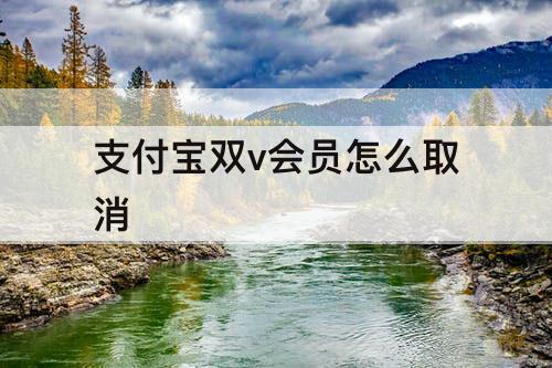 支付宝双v会员怎么取消