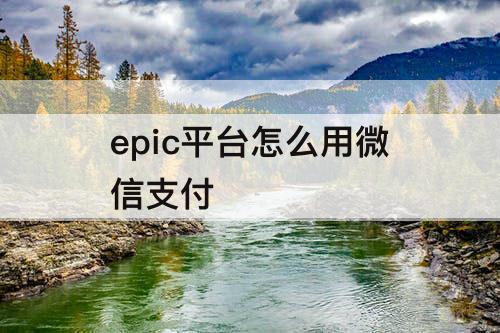 epic平台怎么用微信支付