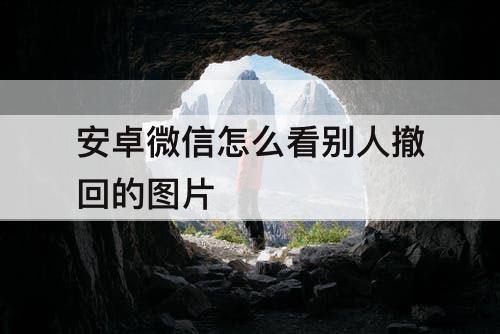 安卓微信怎么看别人撤回的图片