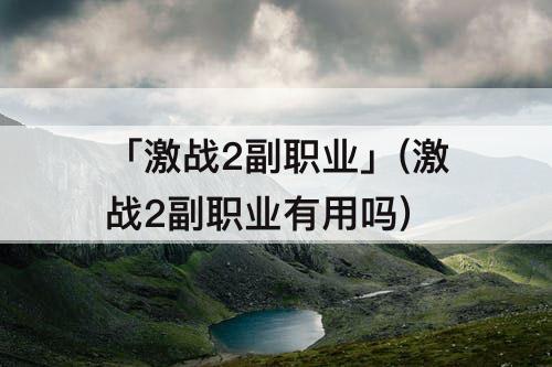「激战2副职业」(激战2副职业有用吗)