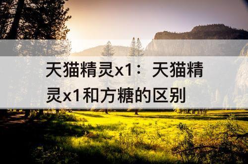 天猫精灵x1：天猫精灵x1和方糖的区别