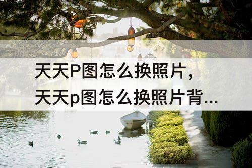 天天P图怎么换照片，天天p图怎么换照片背景