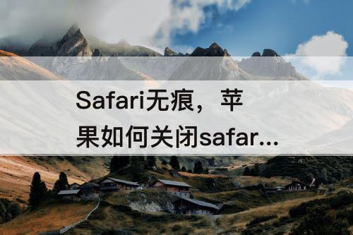 Safari无痕，苹果如何关闭safari无痕浏览模式