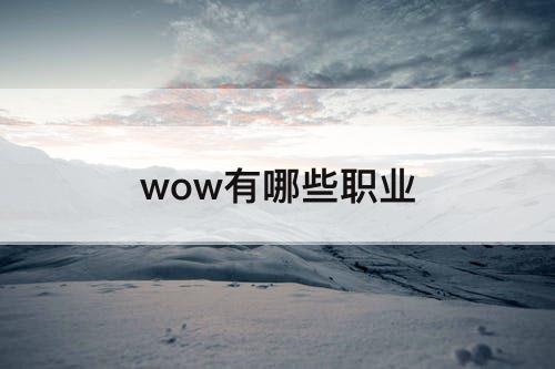 wow有哪些职业