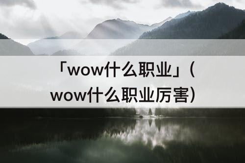 「wow什么职业」(wow什么职业厉害)