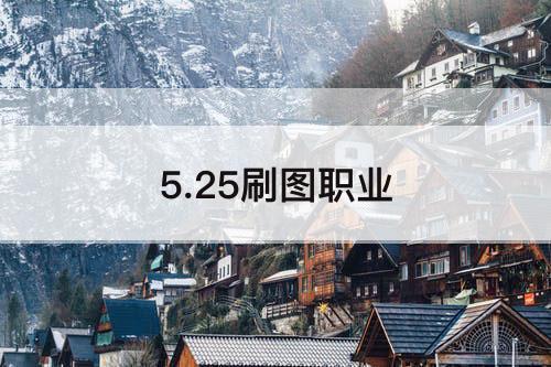 5.25刷图职业