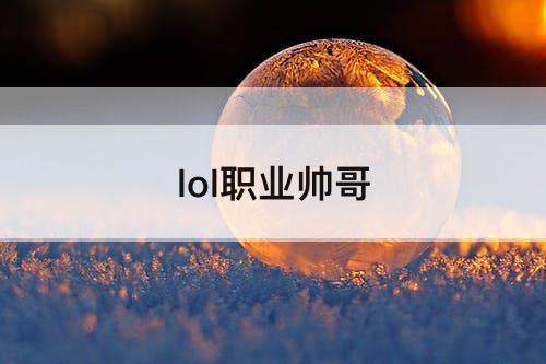 lol职业帅哥