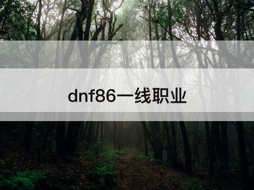 dnf86一线职业