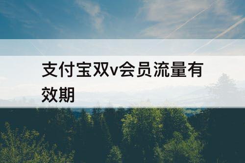支付宝双v会员流量有效期