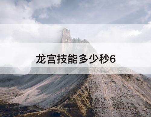 龙宫技能多少秒6
