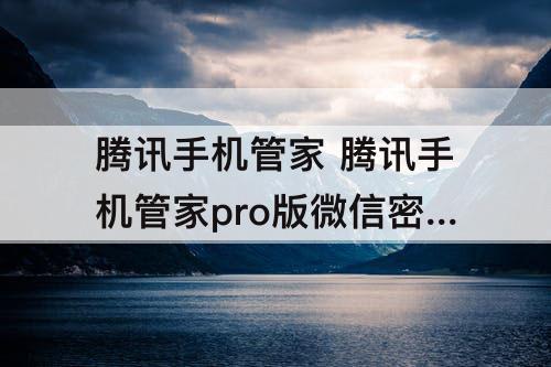 腾讯手机管家 腾讯手机管家pro版微信密友