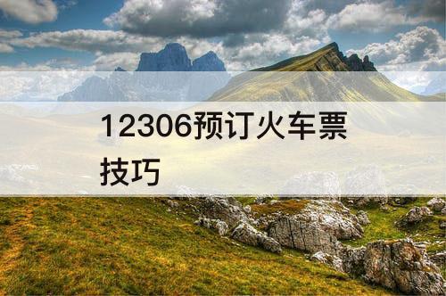 12306预订火车票技巧