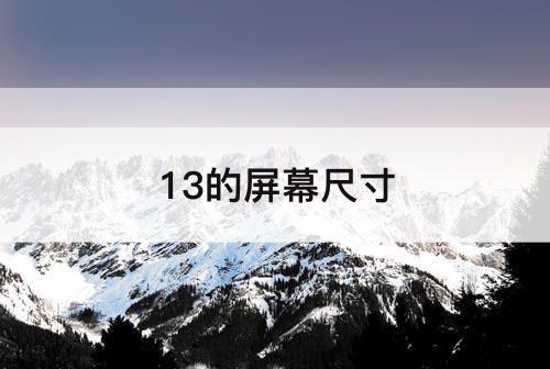 13的屏幕尺寸