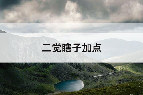二觉瞎子加点