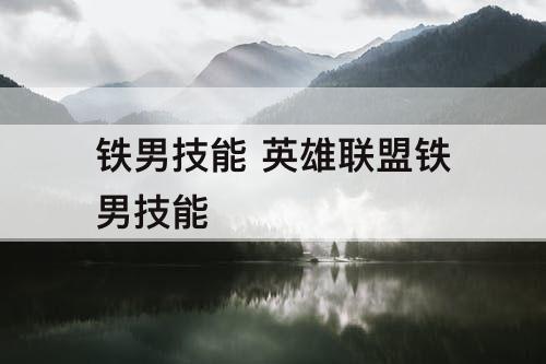 铁男技能 英雄联盟铁男技能