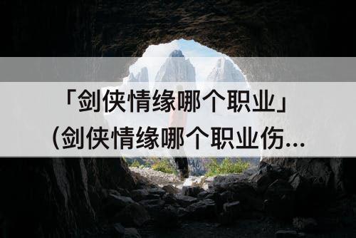 「剑侠情缘哪个职业」(剑侠情缘哪个职业伤害最高)