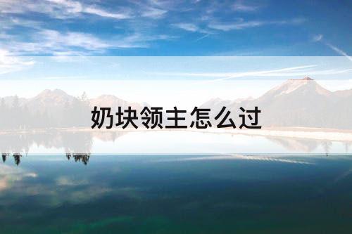 奶块领主怎么过