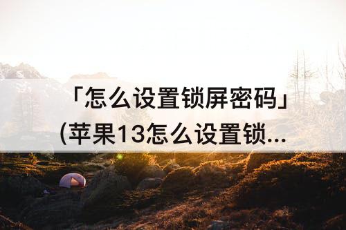 「怎么设置锁屏密码」(苹果13怎么设置锁屏密码)