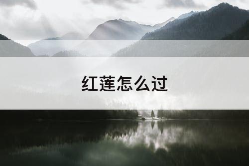 红莲怎么过