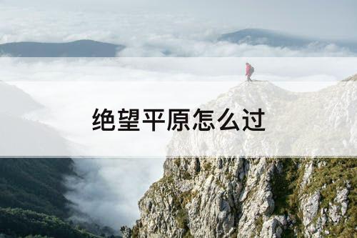 绝望平原怎么过