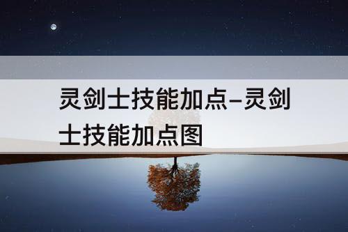 灵剑士技能加点-灵剑士技能加点图