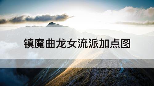 镇魔曲龙女流派加点图