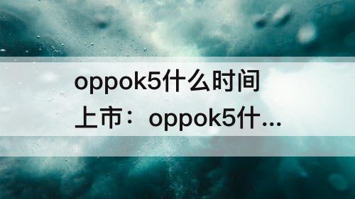 oppok5什么时间上市：oppok5什么时间上市哪年