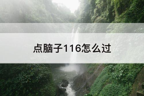 点脑子116怎么过